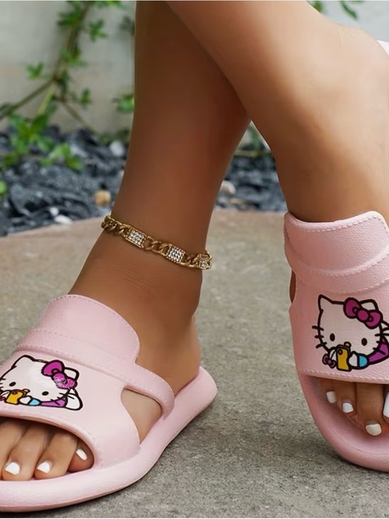 Shoes - Hello Kitty Pink Slide Sandals